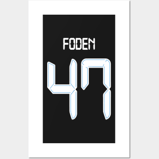 Phil Foden Man City 47 shirt Posters and Art